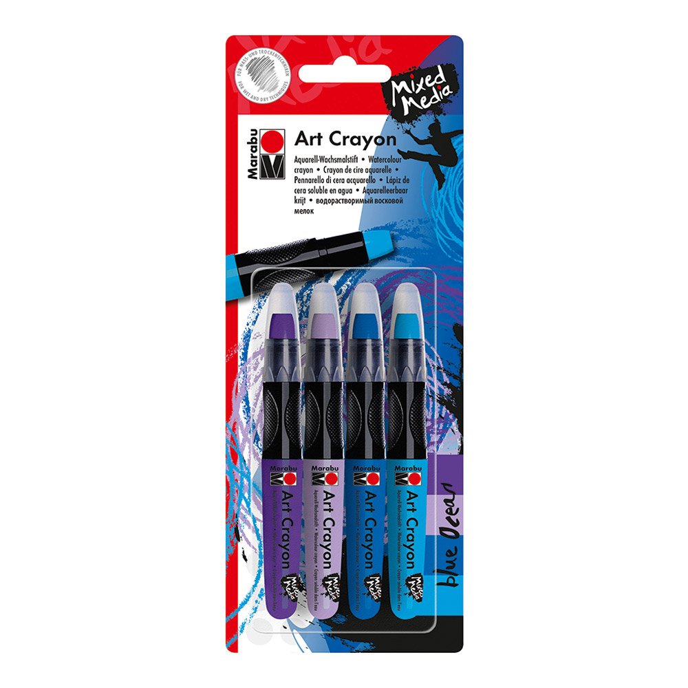 Marabu Art Crayon Set Blue Ocean