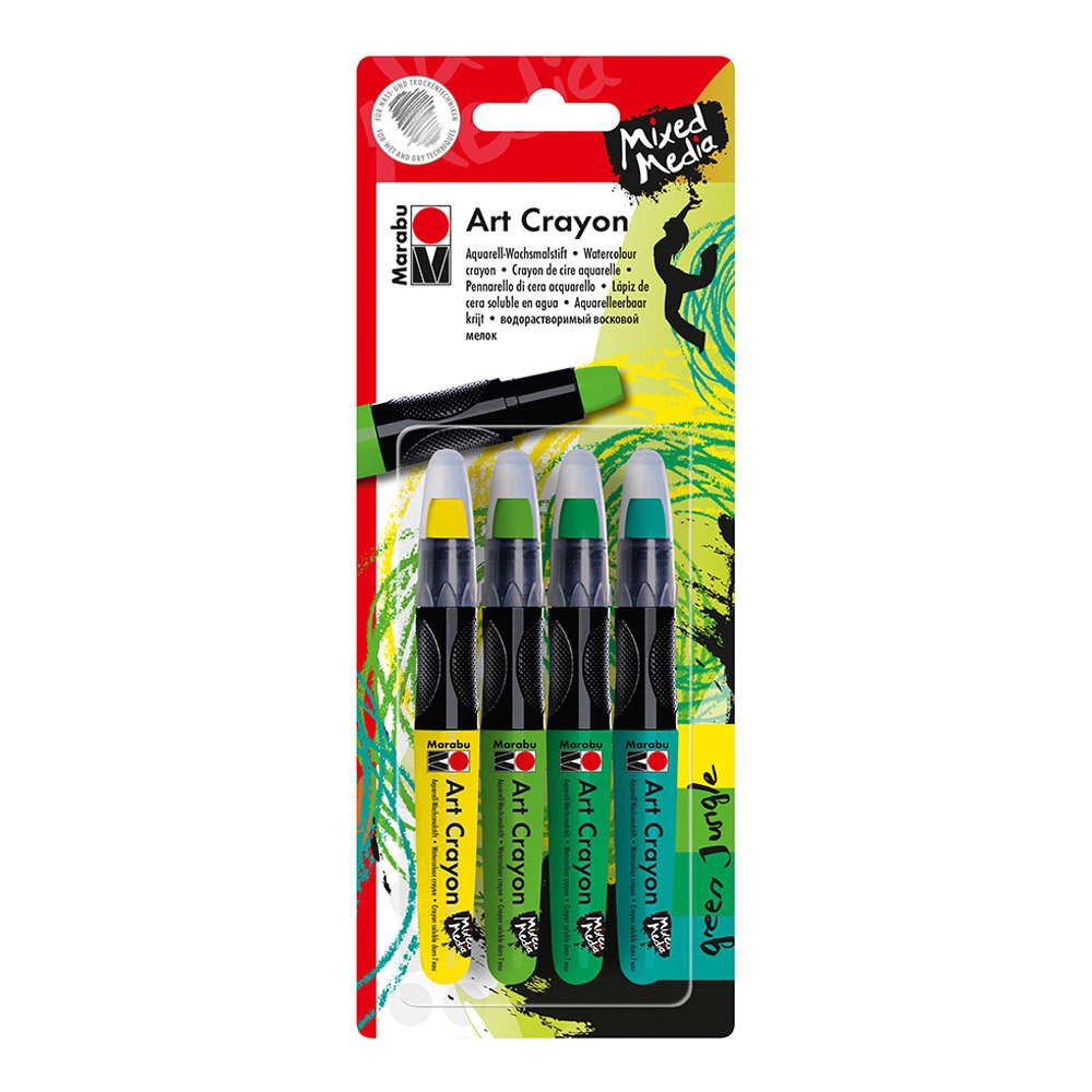 Marabu Art Crayon Set Green Jungle