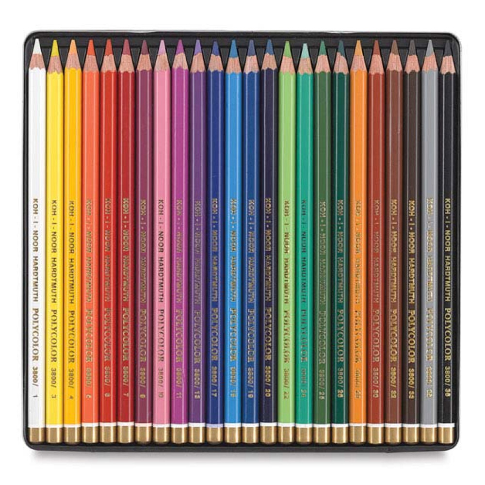 Lyra Rembrandt Polycolor Colored Pencils - 24 Professional Colored Pencils for Artists and Students - Vibrant Smooth Colored Pencils for Drawing
