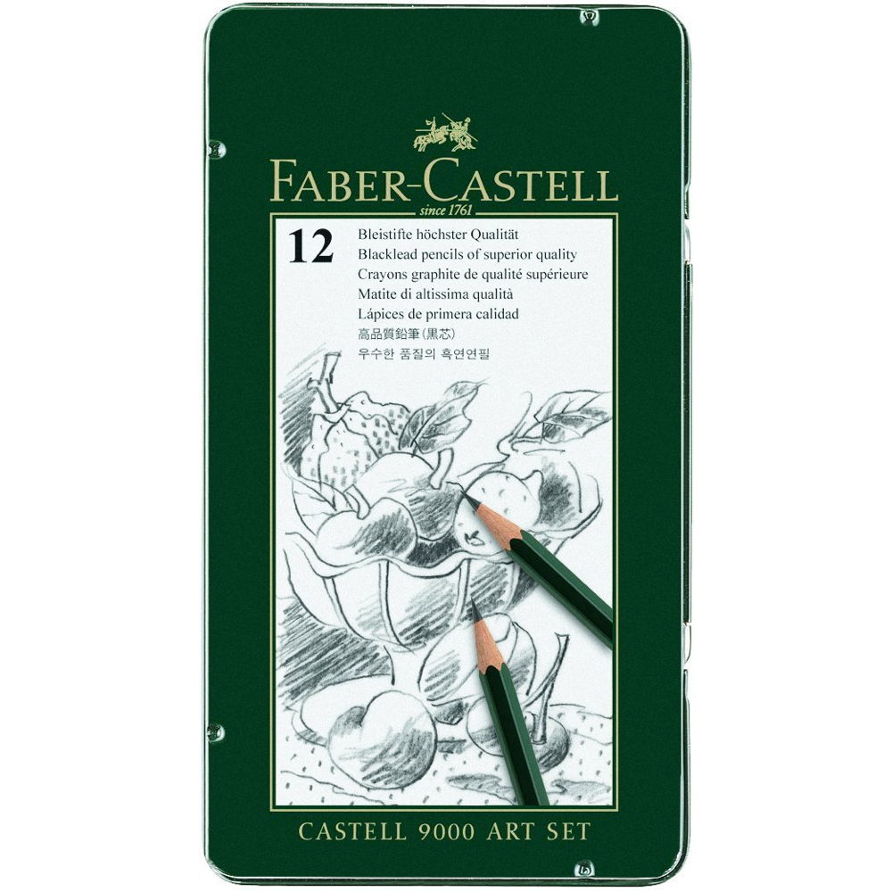 Faber-Castell 9000 12 Art Pencil Tin Set