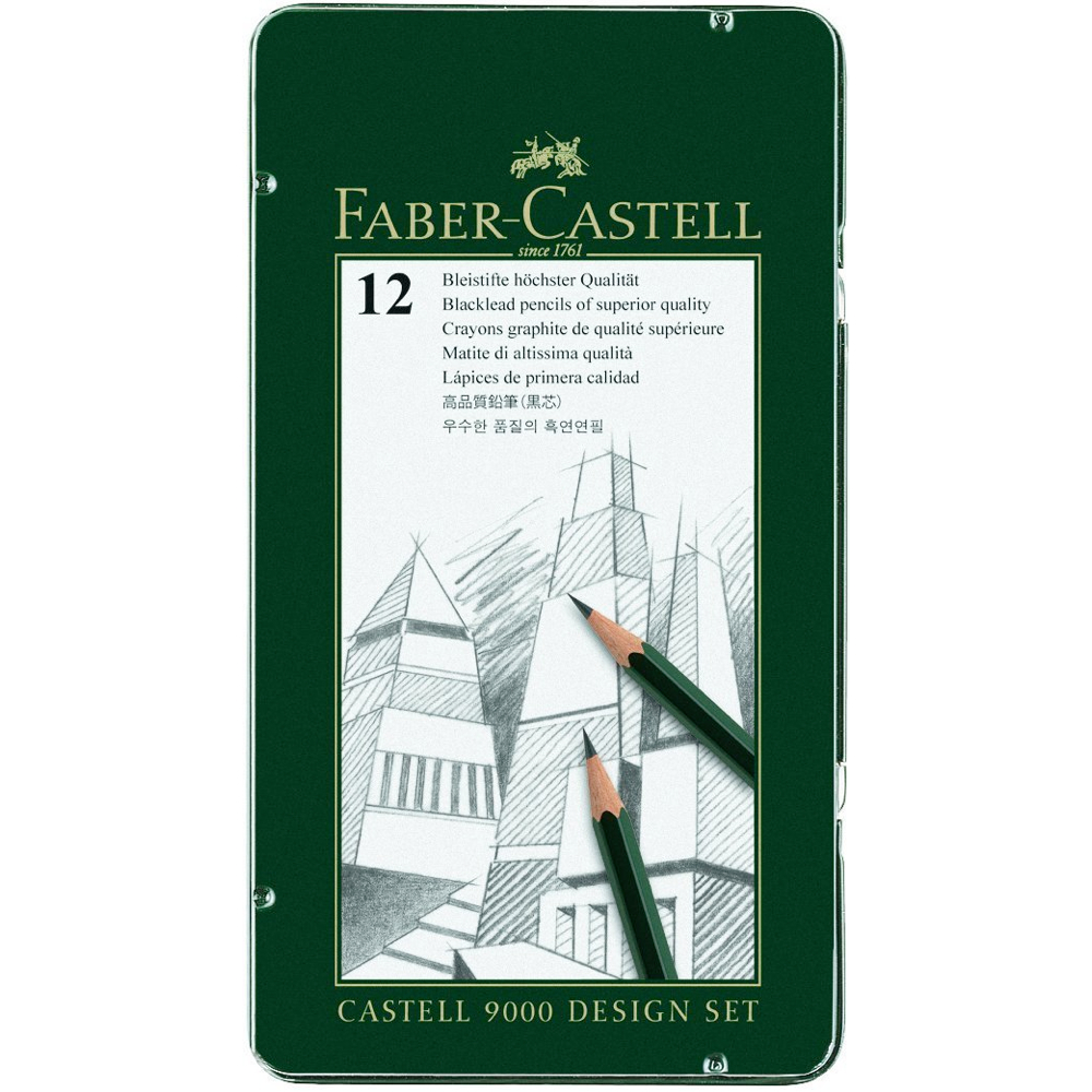 Faber-Castell 9000 12 Design Pencil Tin Set