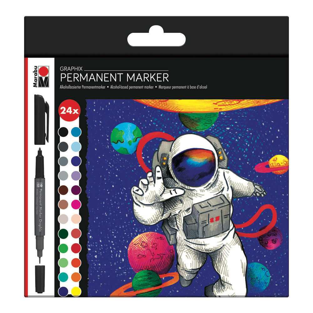 Marabu Graphix Marker Hero of Galaxy 24 Set