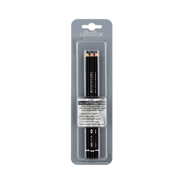 Cretacolor 3 Nero Pencils X-Soft/Soft/Medium