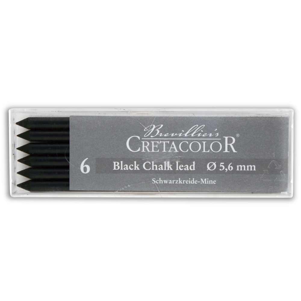 Cretacolor Artist Lead Black Chalk 6/Pack