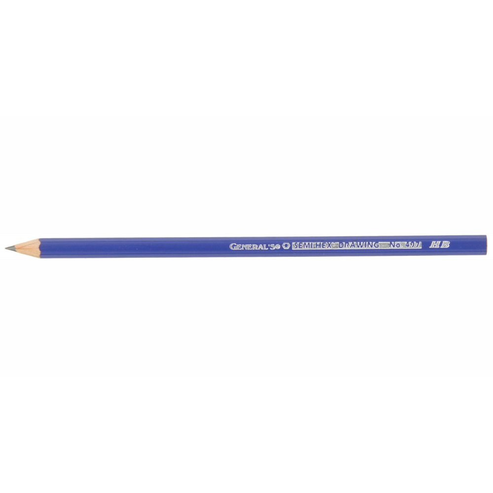 General Semi-Hex 12 Student HB Drawing Pencil