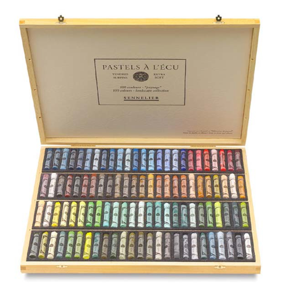 Sennelier 100 Full Pastel Landscape Wood Box