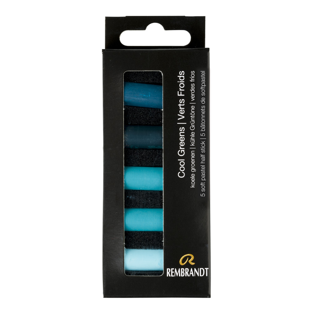 Rembrandt Soft Pastels 5pc Half Cool Greens