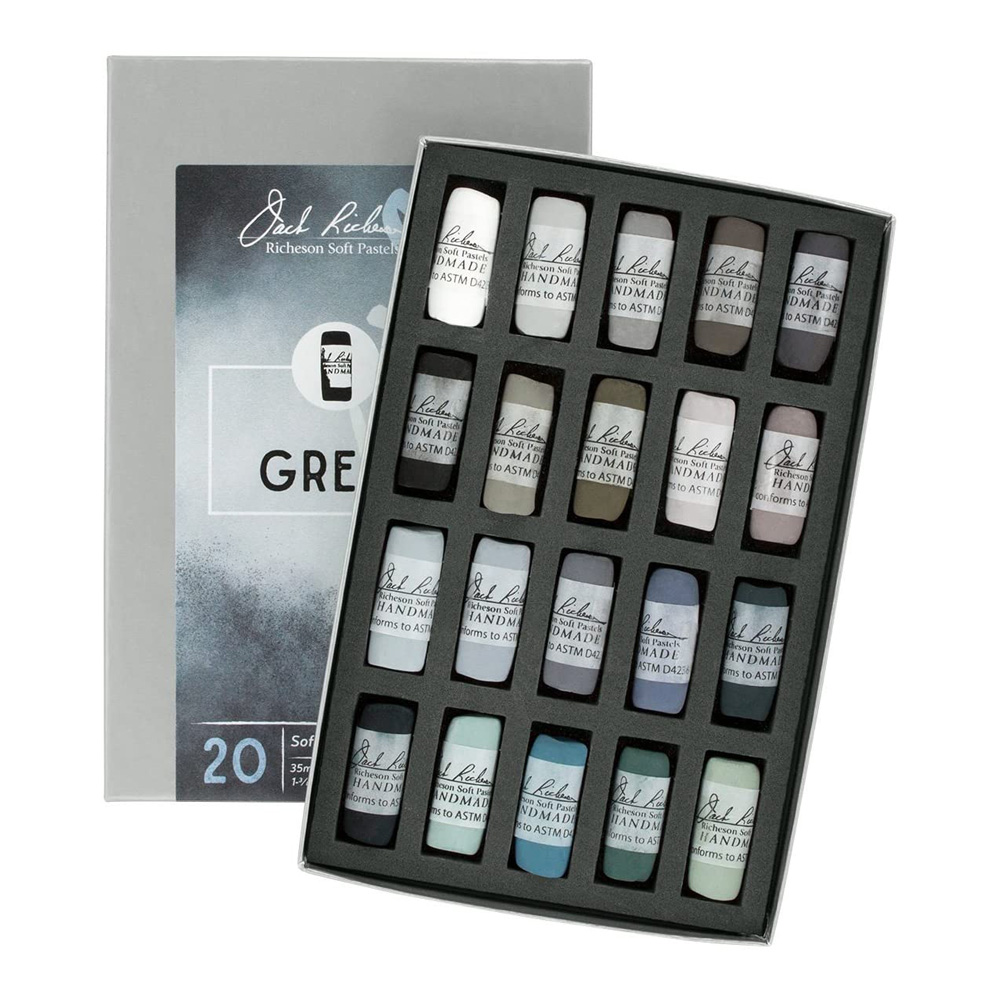 Richeson Set of 20 Soft Pastels - Greys