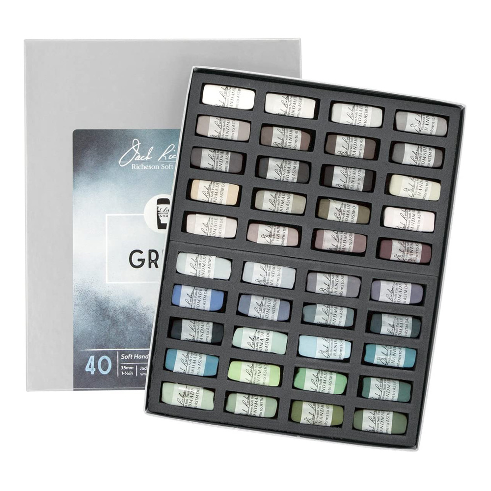 Richeson Set of 40 Soft Pastels - Greys