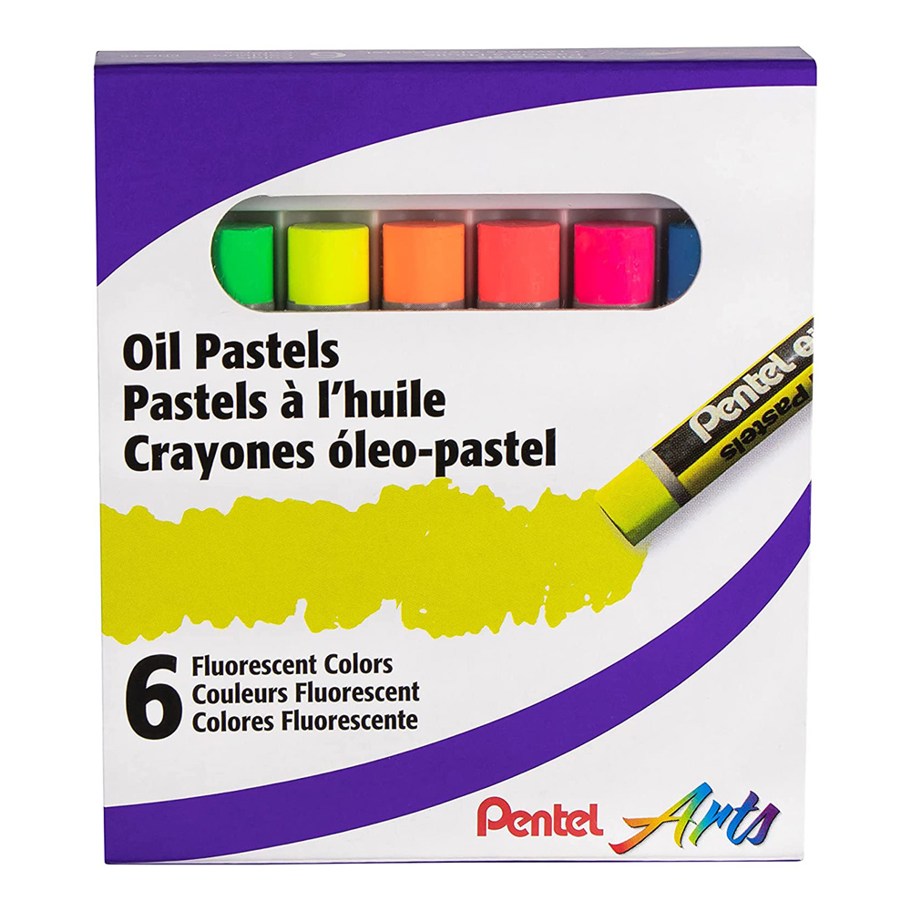 Pentel Arts Oil Pastels 6 Flourescent