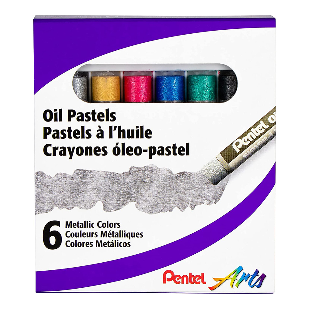 Pentel Arts Oil Pastels 6 Metallic