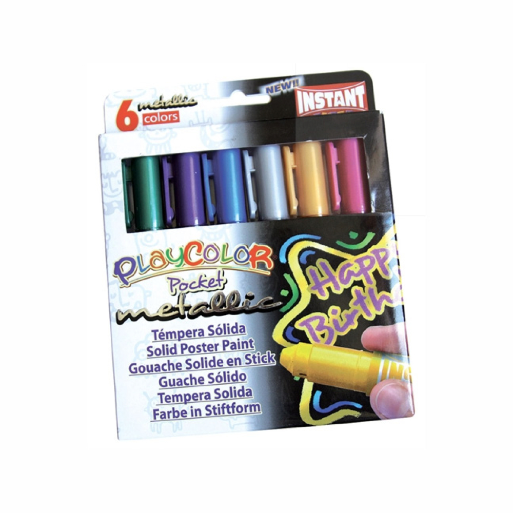 Playcolor Pocket Metallic Set Of 6 Colors