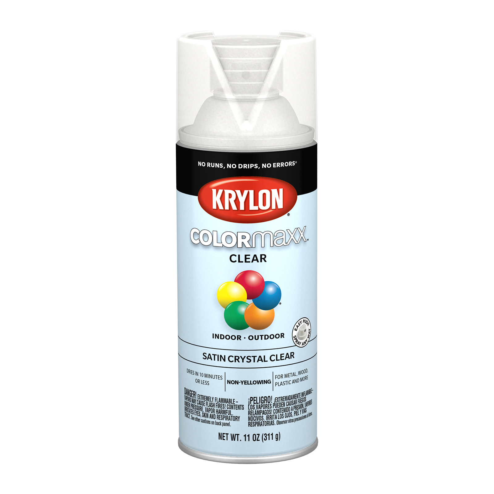 Krylon 5562 Colormaxx Satin Crystl Clear 12oz