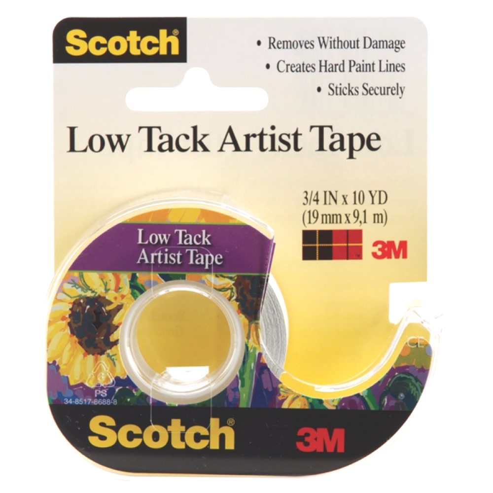 3M Low Tack Artist Tape 3/4In X 10Yd