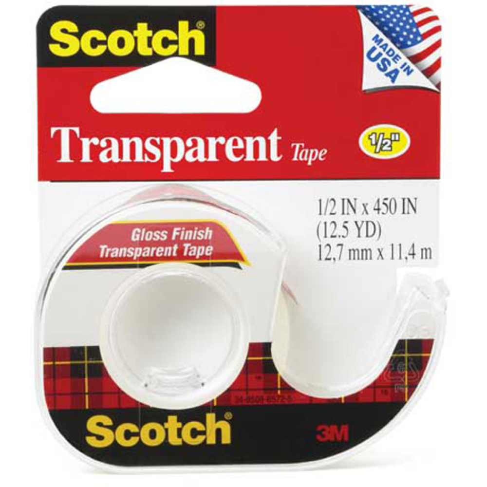 3M 144 Transparent Tape 1/2In X 450In