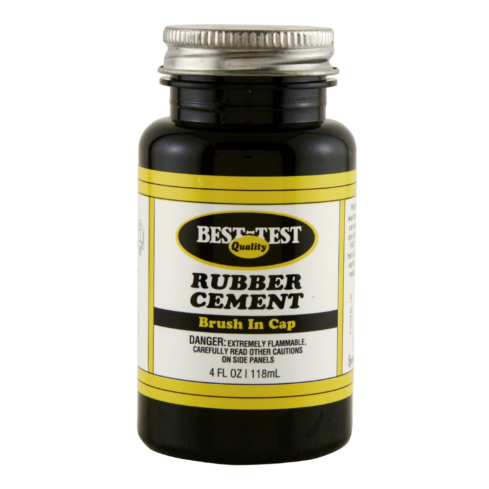 Best-Test Rubber Cement W/Brush 4 Oz *Orm5