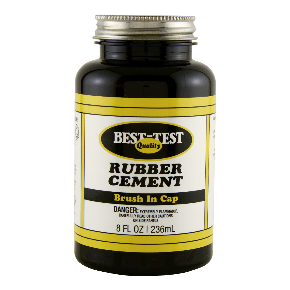 Best-Test Rubber Cement W/Brush 8 Oz *Orm5