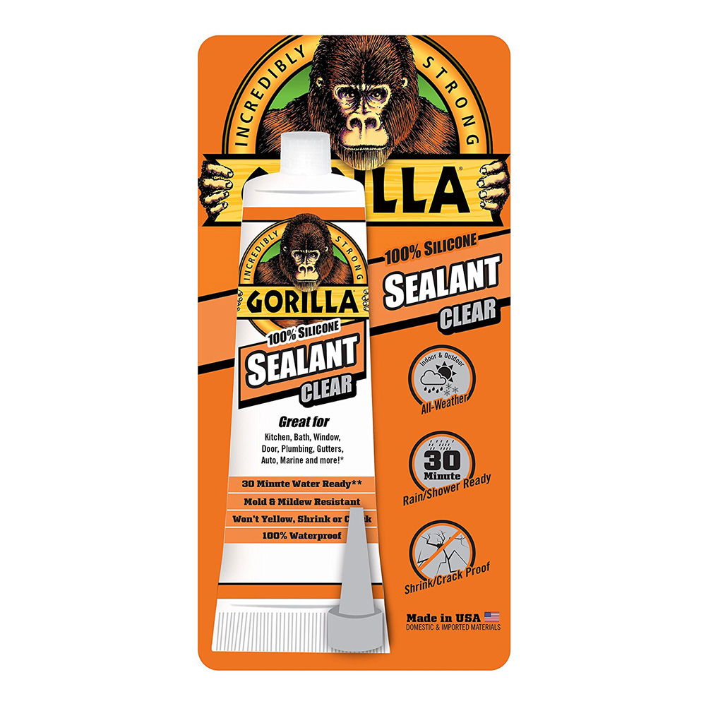 Gorilla Silicone Sealant 2.8 Oz Clear