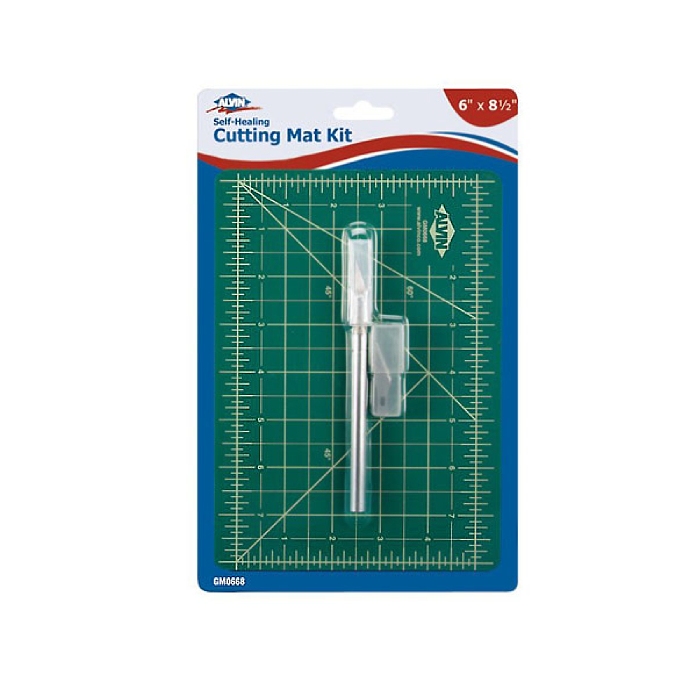 Cutting Mat With Knife & 12 Blades