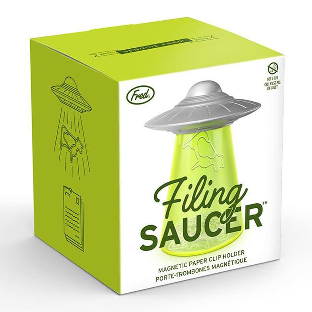 Fred Filing Saucer with Cow Paper Clips