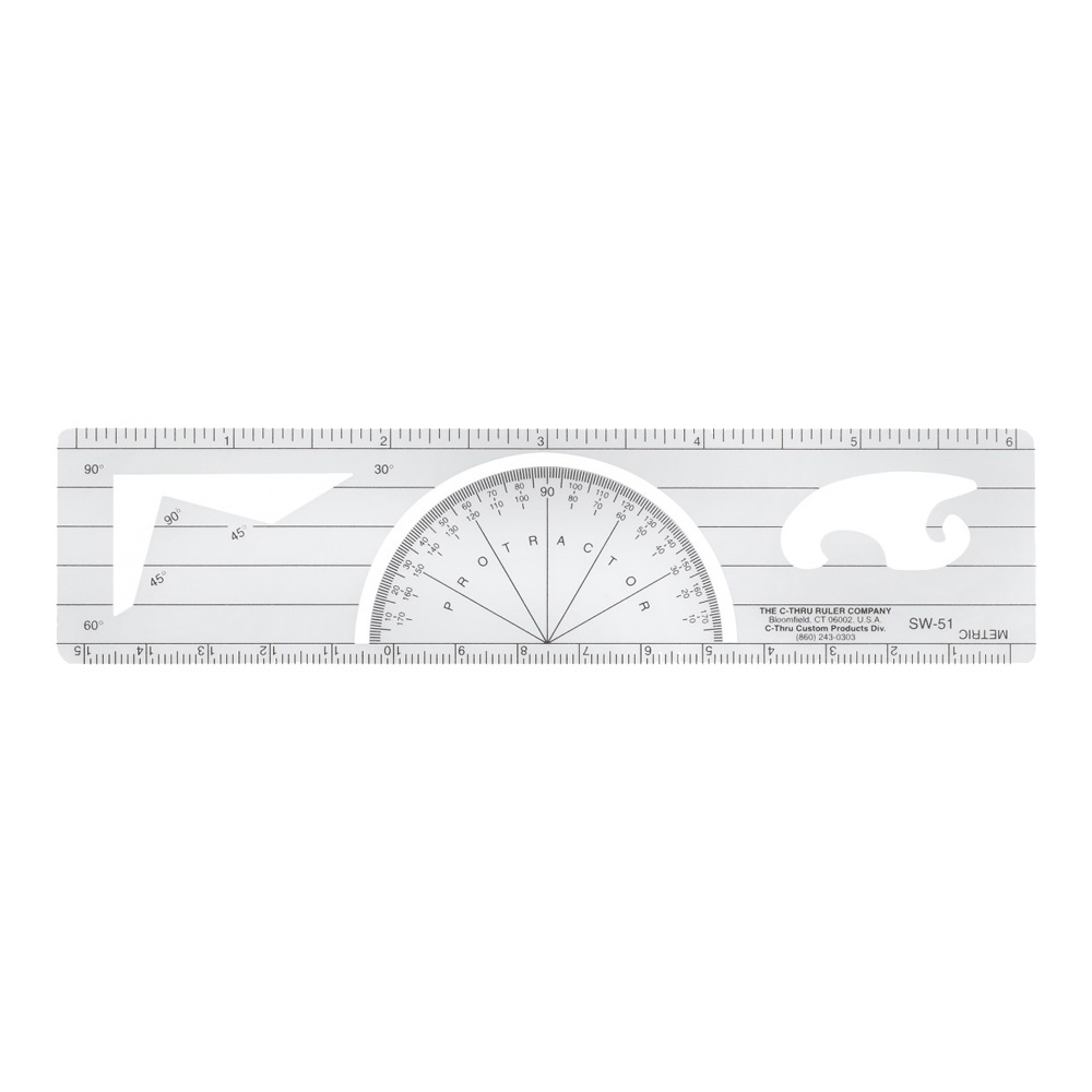 Westcott SW-51 Protactor Ruler 6/15cm