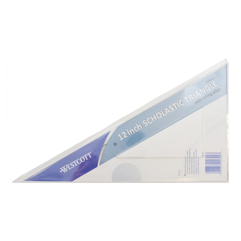 Westcott S390-12 Clear Triangle 30/60/90 12