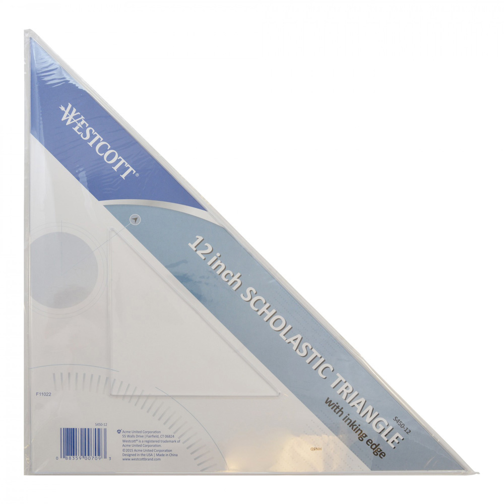 Westcott S450-12 Clear Triangle 45/45/90 12