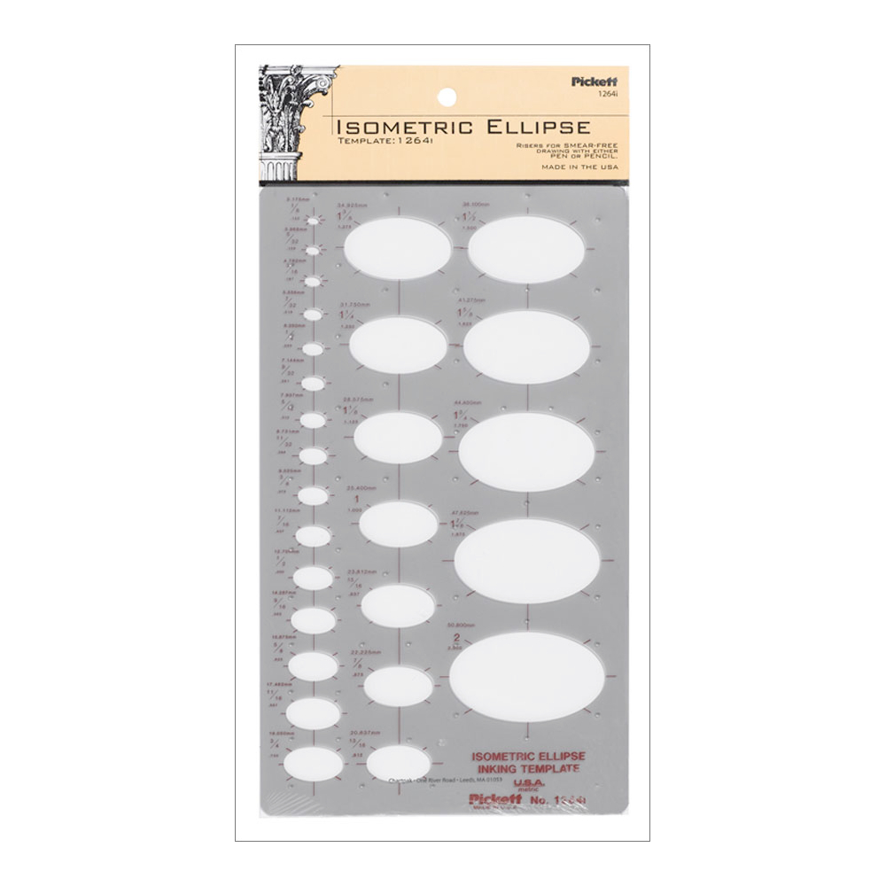 Pickett Template 1264-I Isometric Ellipses