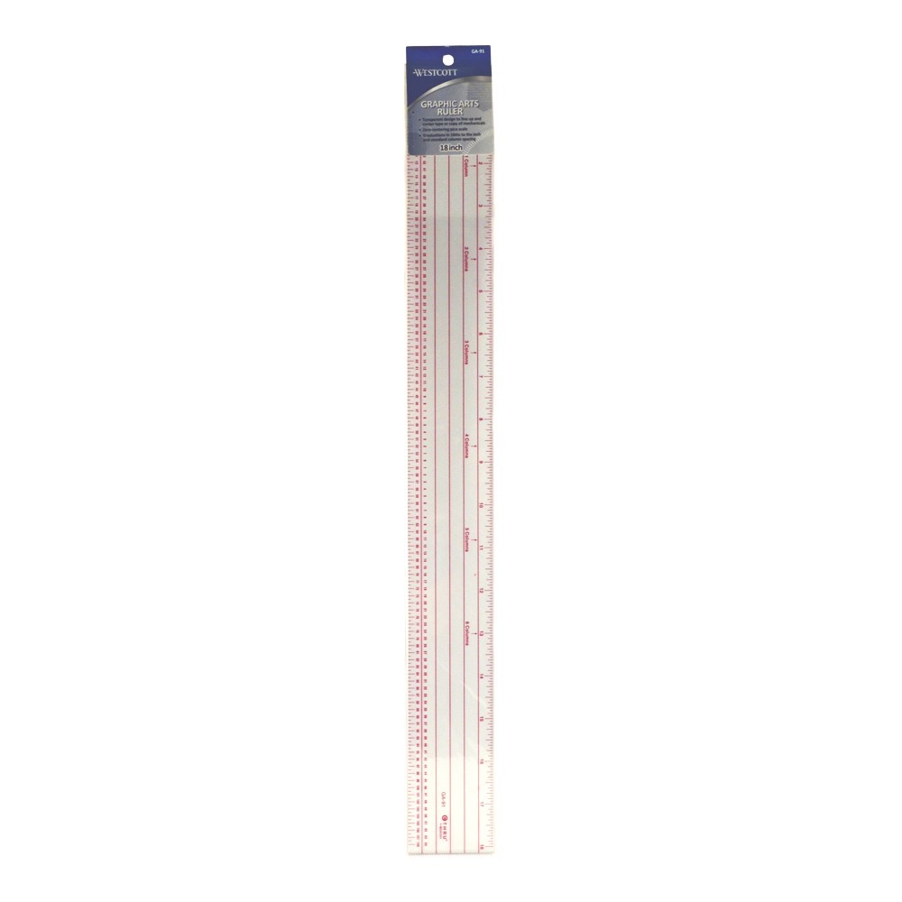 Westcott GA-91 Graphic Arts 18 Pica Ruler