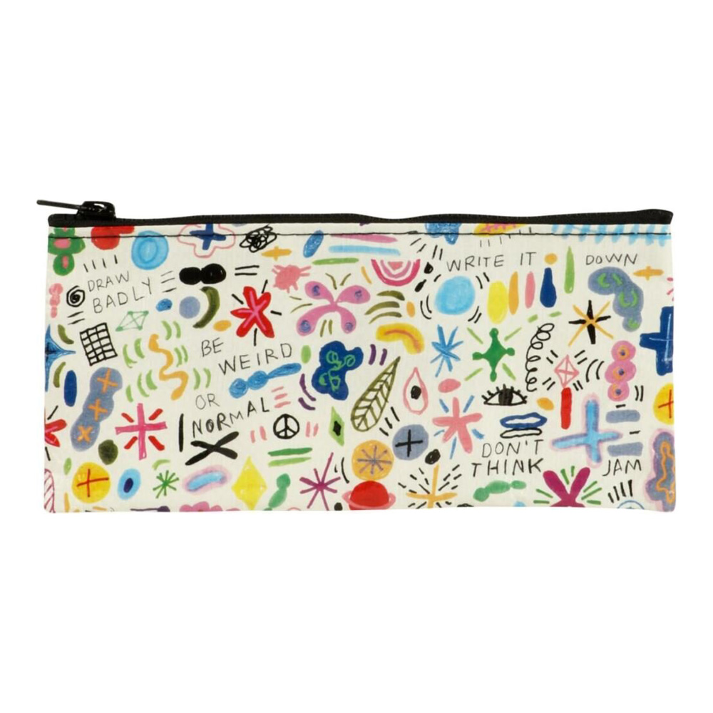 Blue Q Pencil Case: Doodle Party