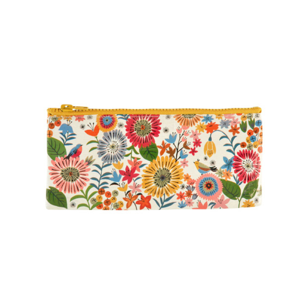 Blue Q Pencil Case Flower Field