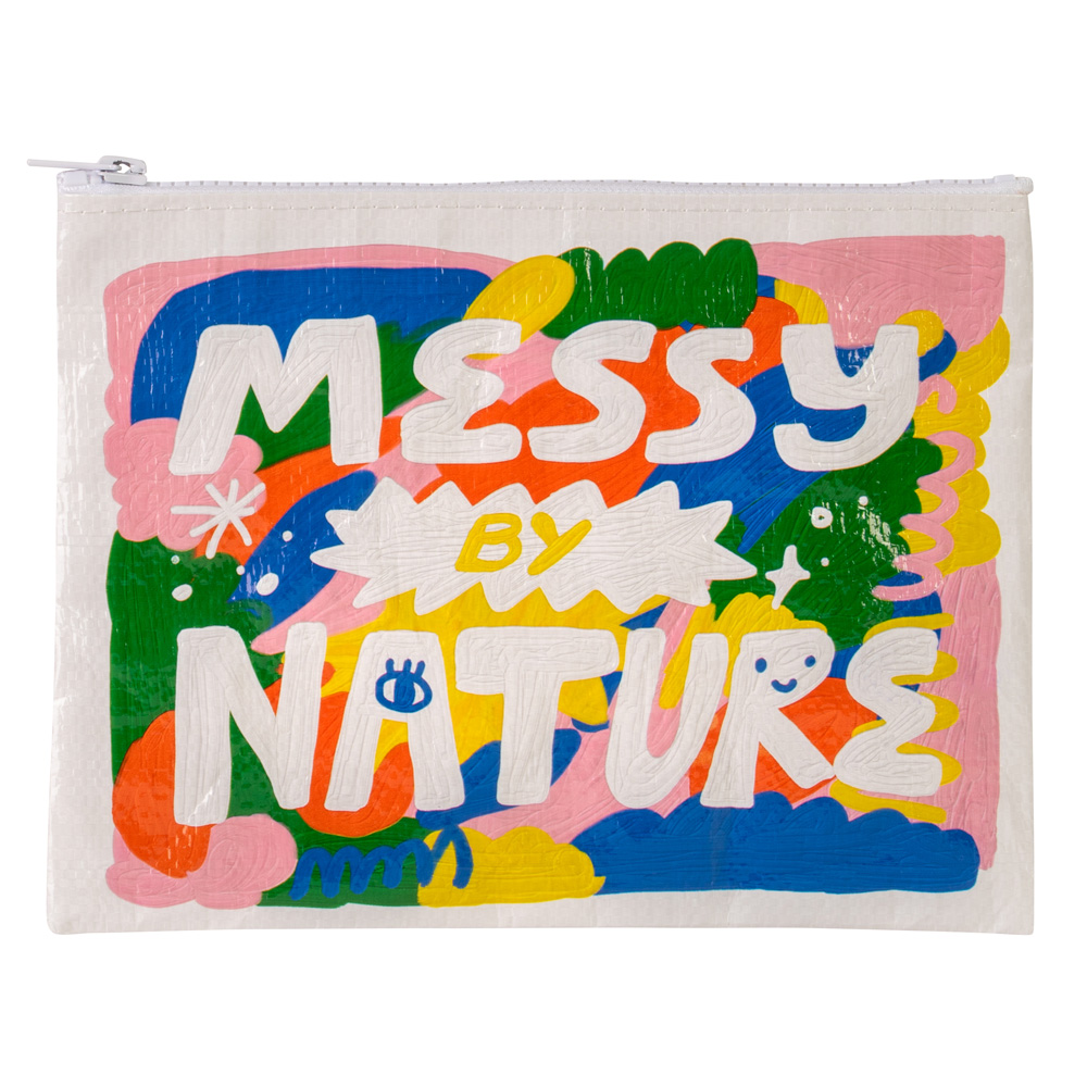 Blue Q Zipper Pouch: Messy By Nature