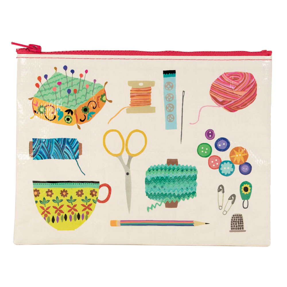 Blue Q Zipper Pouch: Sewing Kit