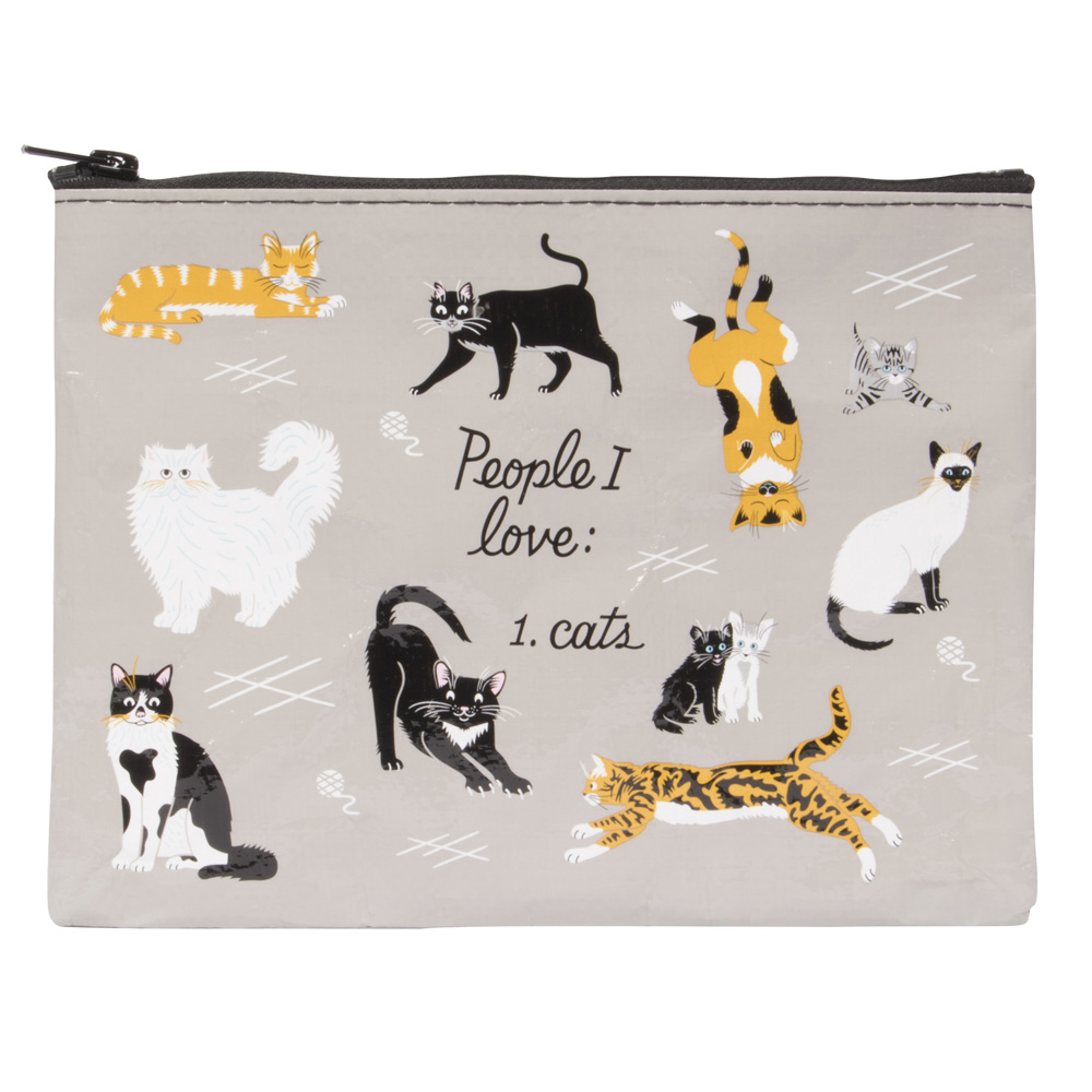 Blue Q Zipper Pouch: People I Love: Cats