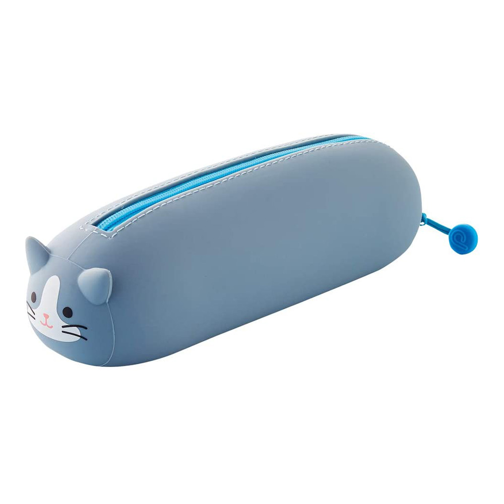 PuniLabo Silicone Horizontal Case Gray Cat