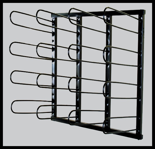 16 Roll Vinyl Storage Wall Rack Black