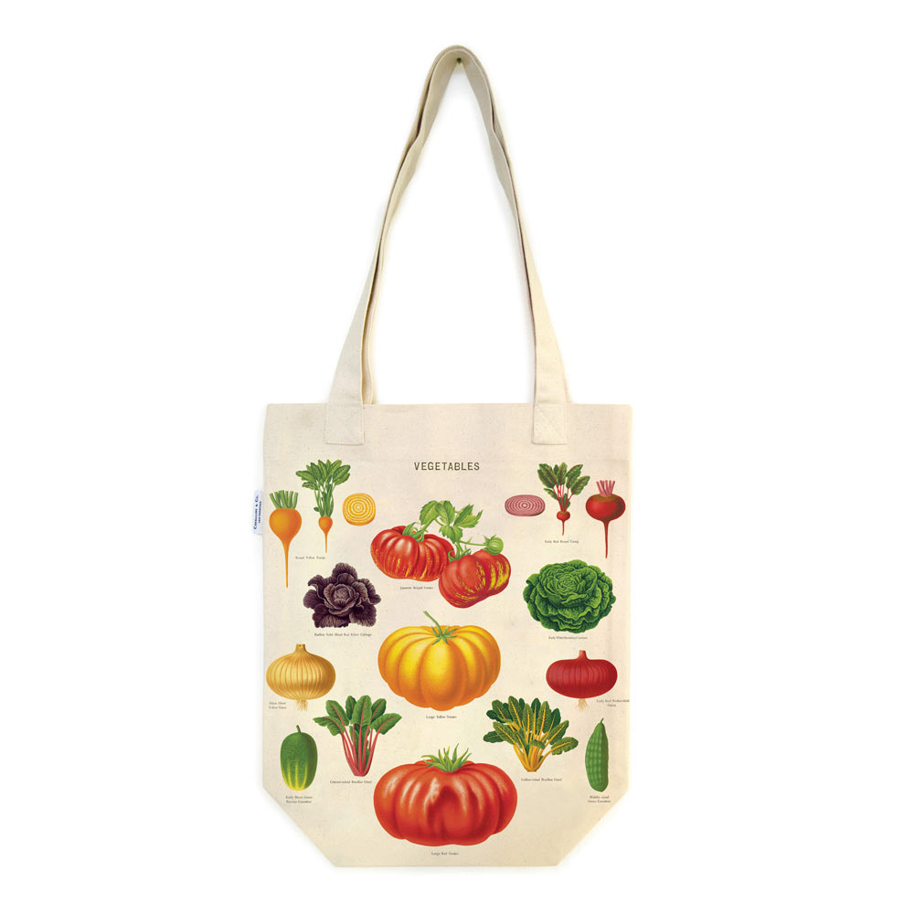 Vintage Tote Bag Vegetable Garden