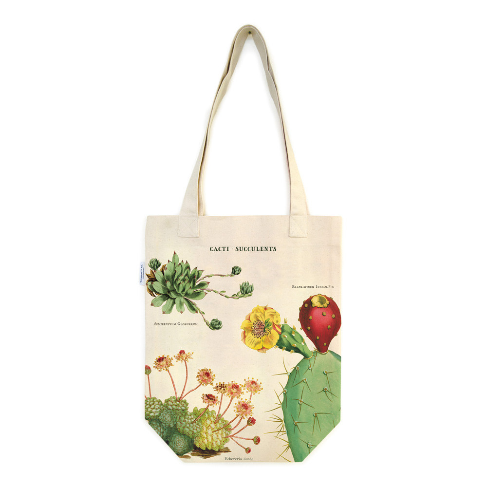 Vintage Tote Bag Cacti & Succulents