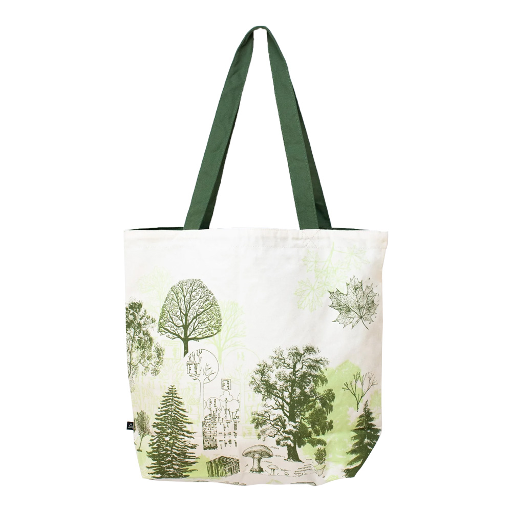 Canvas Shoulder Tote: Forest