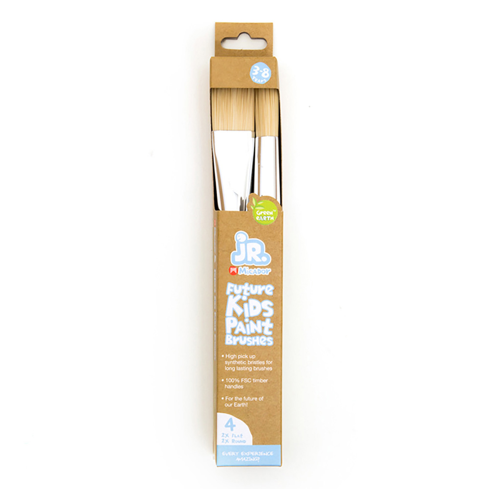 Micador jR Future Kids Paint Brush 4pk