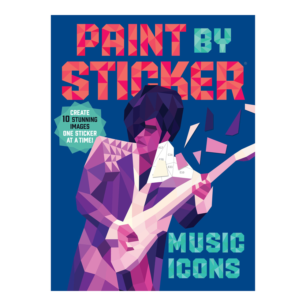 Paint by Sticker Book Music Icons