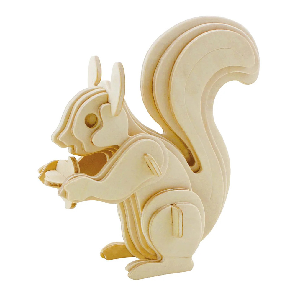 3D Wooden Puzzle: Squirrel