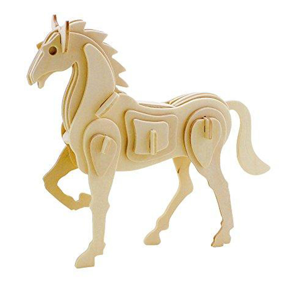 3D Wooden Puzzle: Horse
