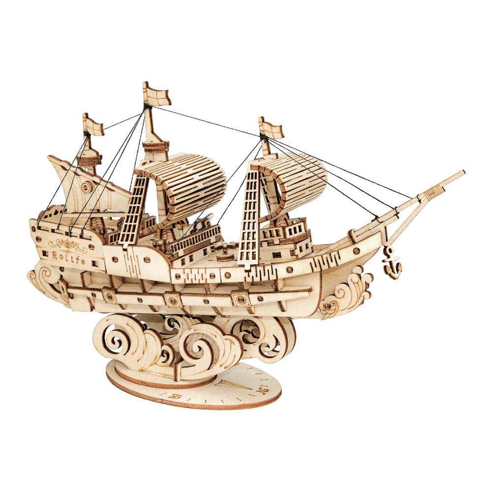 3D Wooden Puzzle: Sailing Ship