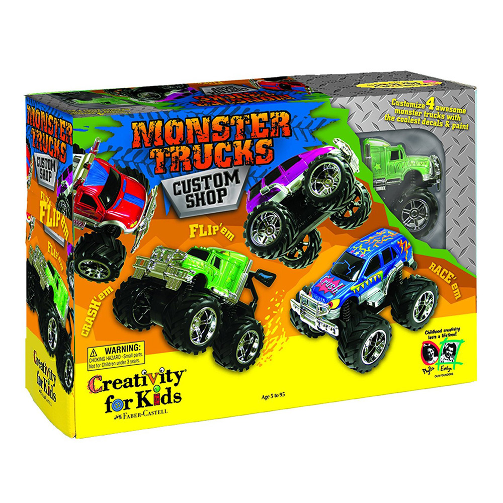 4 Monster Trucks Custom Set