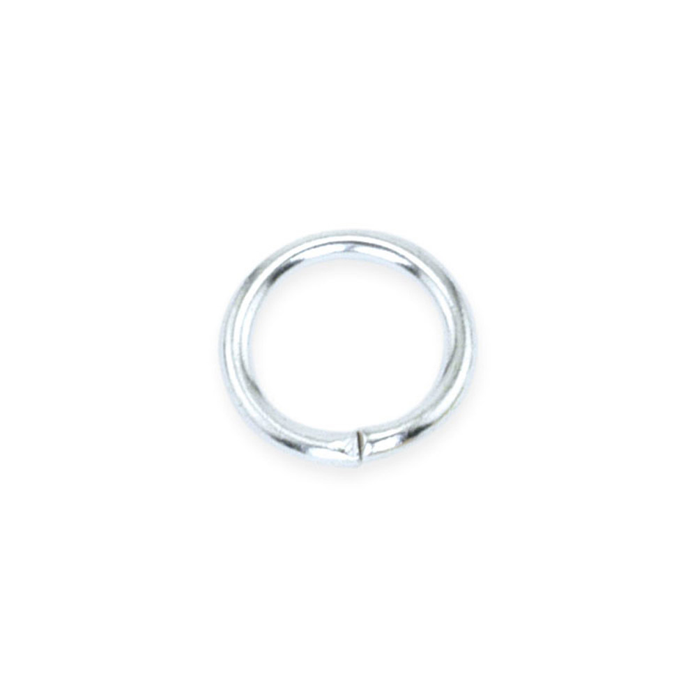 Round Silver Plated Jump Rings 6mm 50/Pkg