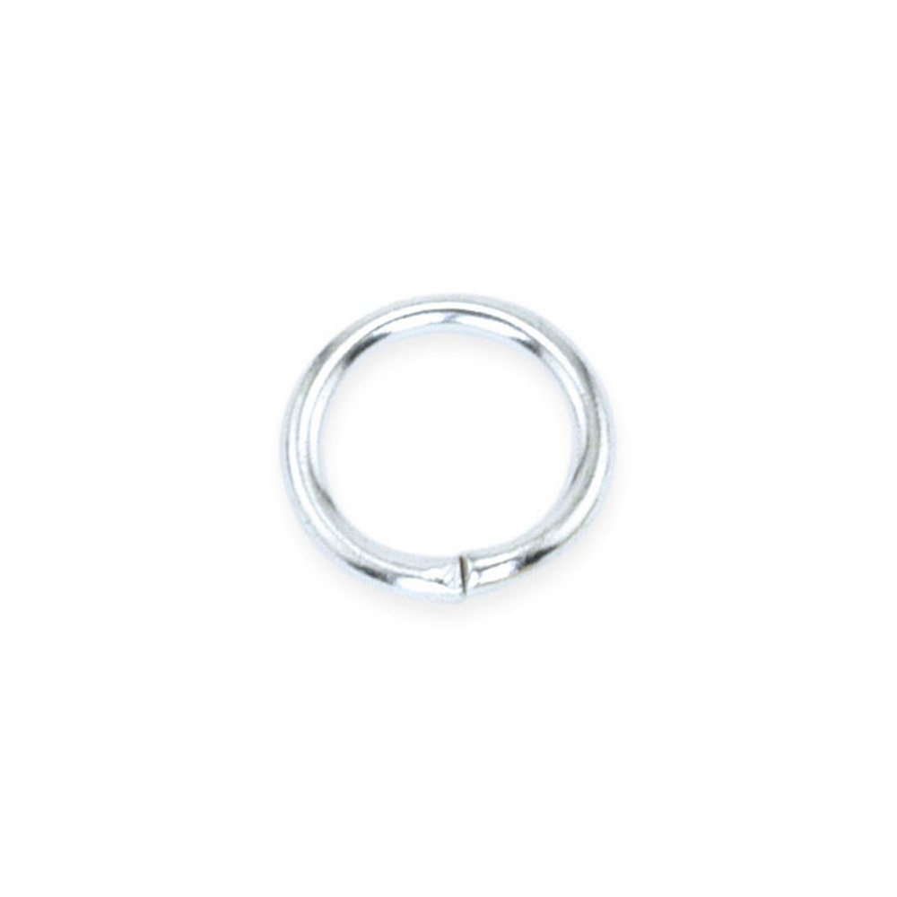 Round Silver Plated Jump Rings 4mm 80/Pkg