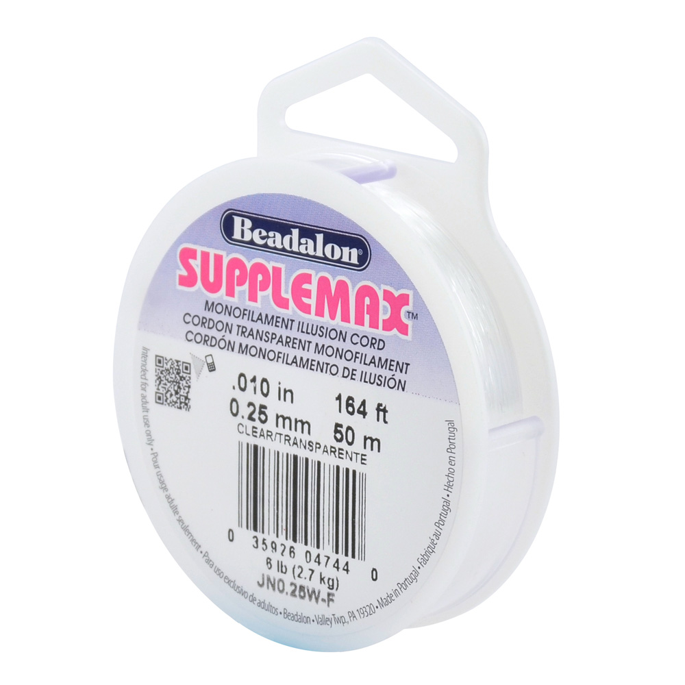 SuppleMax Clear Stringing Cord .25mm x 16.4ft