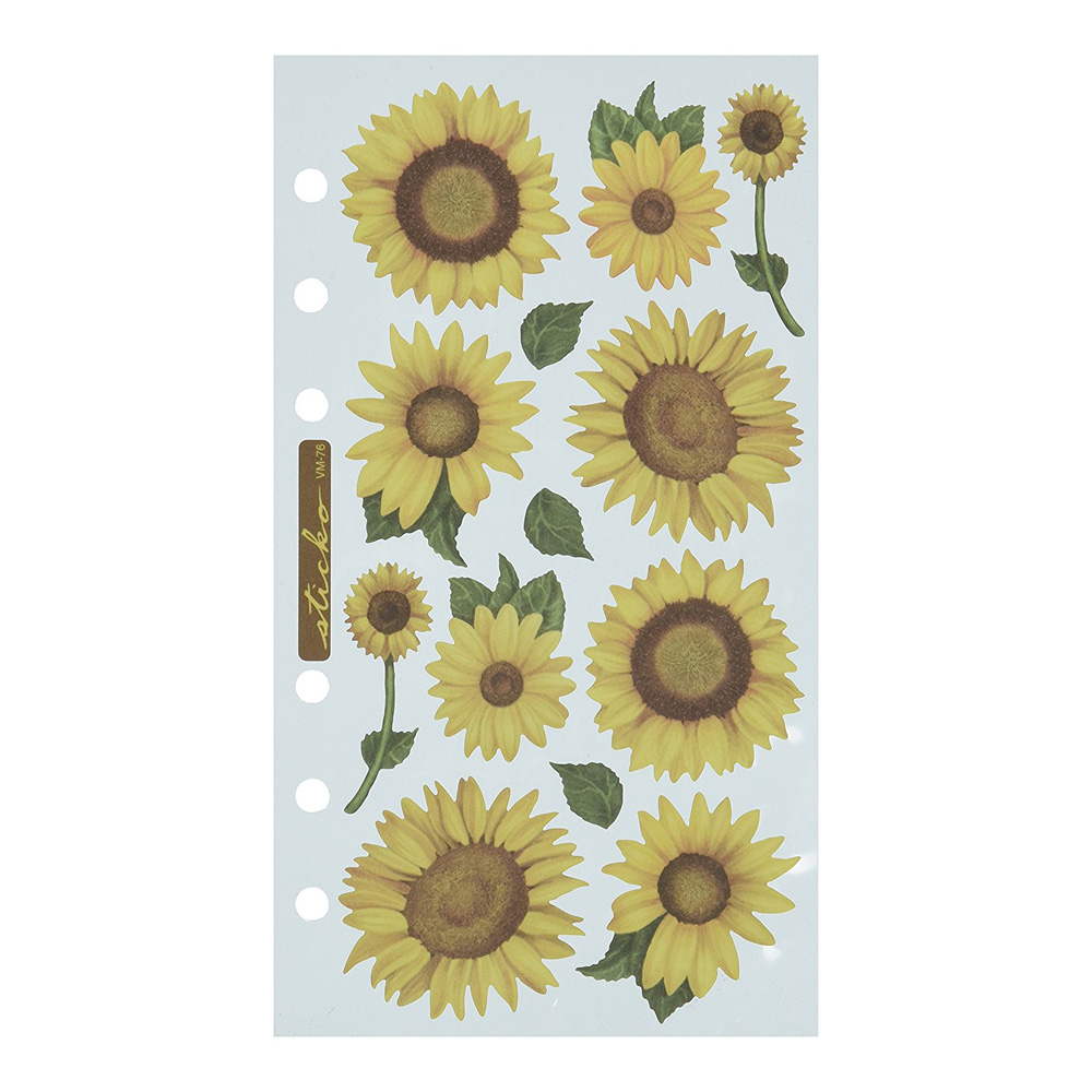 Sticko Vellum Stickers Sunflowers