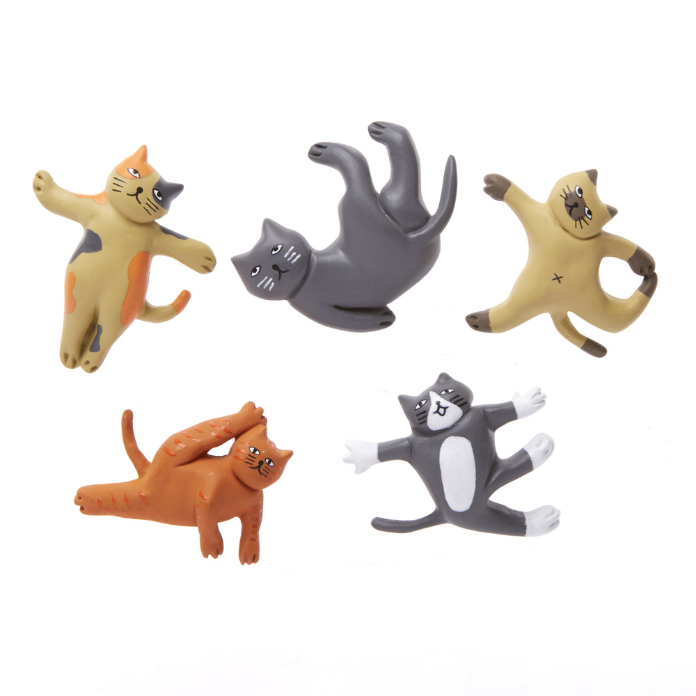 Kikkerland Cat Yoga Magnets